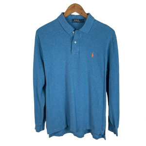 LS323 Men’s Polo Ralph Lauren Designer Preppy LS Polo Shirt L